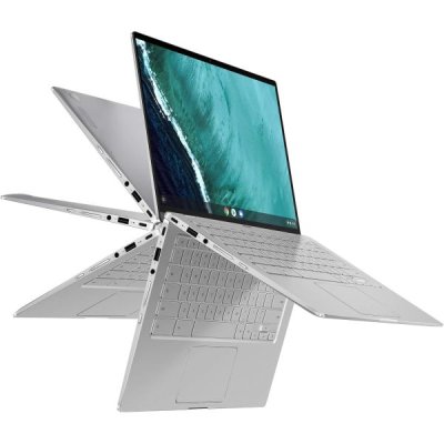ASUS 크롬북 플립 C434TA-DSM4T 투인원 노트북 14인치 터치스크린 풀 HD 4방향 나노엣지 인텔 코어 m3-8100Y 프로세서 4GB RAM 64GB eMMC 스토
