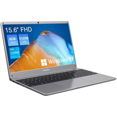 ECOHERO Win-11 노트북, 15.6인치 FHD(1920 x 1080) IPS 디스플레이, i3-5005U, 8GB RAM 및 512GB SSD 노트북 컴퓨터, 2.4G/5