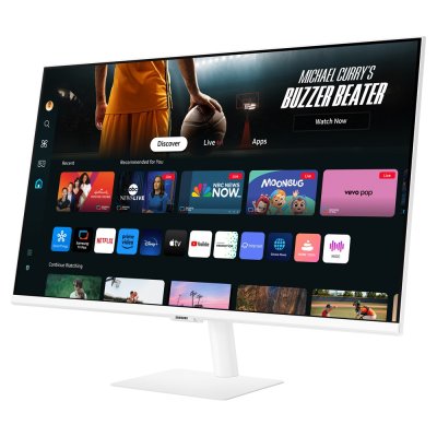 삼성전자 SMART MONITOR M7 S32DM701 화이트 UHD 4K 32인치 C-Type 4ms Youtube 넷플릭스 덱스